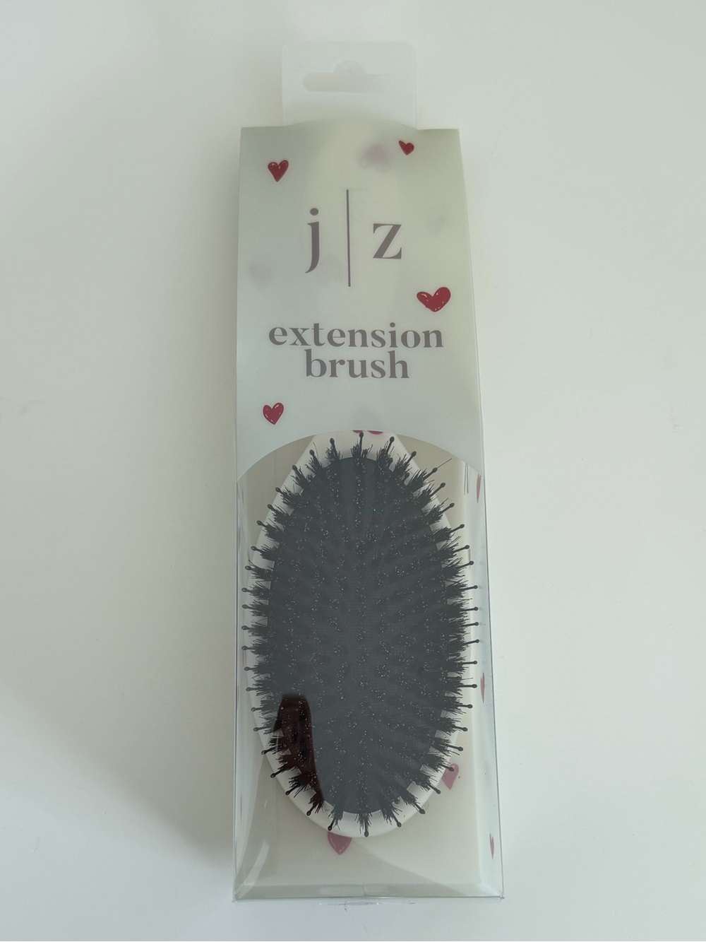 JZ Styles Hair Extension Brush with Red Hearts